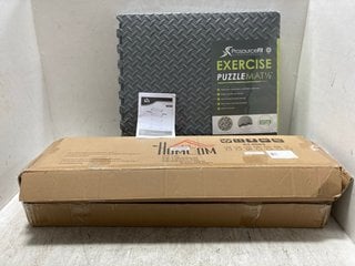 3 X ASSORTED HOUSEHOLD ITEMS TO INCLUDE PROSOURCE FIT EXERCISE PUZZLE MAT IN GREY: LOCATION - BR3