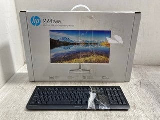 HP M24FWA DIAGONAL FHD MONITOR TO INCLUDE CHERRY DW 3000 KEYBOARD: LOCATION - BR5