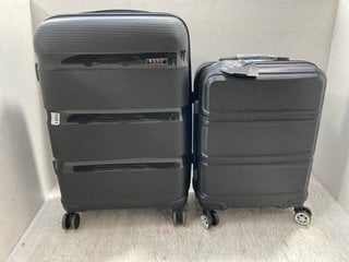 KONO BLACK HARDSHELL MEDIUM SUITCASE TO INCLUDE KONO BLACK CABIN BAG: LOCATION - BR5