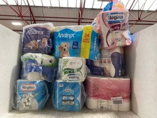 QTY OF ASSORTED TOILET ROLL TO INCLUDE ANDREX SUPER QUILTED TOILET PAPER: LOCATION - BR6