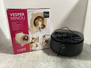 POLAR WET FOOD FEEDER TO INCLUDE CATIT VESPER CAT BENCH SCRATCHER AND HIDEOUT: LOCATION - BR7