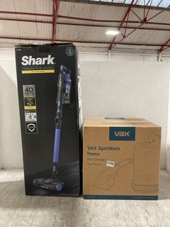 VAX SPOTWASH HOME PET-DESIGN SPOT WASHER - MODEL: CDSW-MPXA TO INCLUDE SHARK CORDLESS STICK ANTI HAIR WRAP VACUUM - MODEL: IZ202UK - COMBINED RRP:£381: LOCATION - BR11