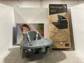 3 X ASSORTED BABY ITEMS TO INCLUDE BEBE CONFORT MEELY ESSENTIAL HIGHCHAIR: LOCATION - BR11