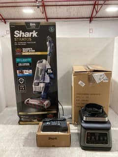 3 X ASSORTED HOUSEHOLD ITEMS TO INCLUDE SHARK STRATOS XL CORDED VACUUM - MODEL: AZ3000UKT - RRP:£300: LOCATION - AR3