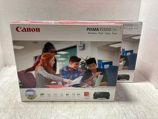 2 X CANON PIXMA TS3350 WIRELESS PRINTERS IN BLACK: LOCATION - AR6