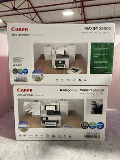 CANON MEGA TANK MAXIFY GX6050 WIRELESS PRINTER IN WHITE TO INCLUDE CANON MEGA TANK MAXIFY GX4050 WIRELESS PRINTER IN WHITE: LOCATION - AR7