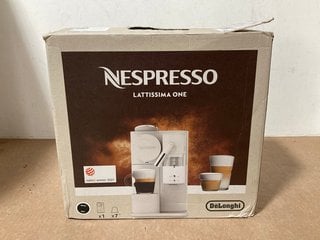 NESPRESSO LATTISSIMA ONE COFFEE MACHINE IN WHITE: LOCATION - AR11