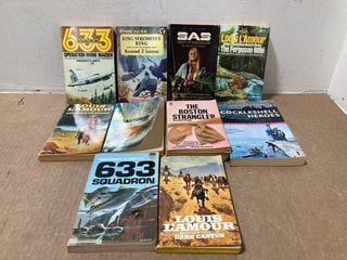 A BOX OF MAINLY 1970S PAPERBACK NOVELS, SF AND ACTION: LOCATION - AR12