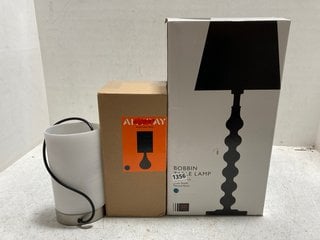 3 X ASSORTED JOHN LEWIS & PARTNERS LIGHTING ITEMS TO INCLUDE ALICE 3 STAGE TOUCH CONTROL LAMP: LOCATION - AR15