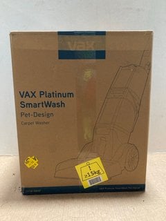 VAX PLATINUM SMART WASH PET DESIGN CARPET WASHER - MODEL: CDCW-SWXP - RRP:£350: LOCATION - AR16