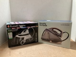 MORPHY RICHARDS 1.8L STEAM GENERATOR IN BLACK TO INCLUDE RUSSELL HOBBS STEAM POWER STEAM GENERATOR IN WHITE: LOCATION - AR17