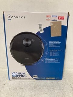 ECOVACS DEEBOT VACUUM & MOPPING ROBOT IN BLACK - RRP:£230: LOCATION - AR18