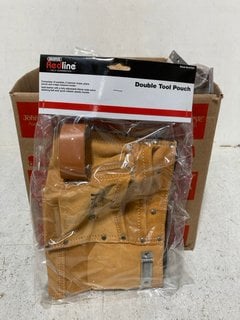 QTY OF DRAPER REDLINE DOUBLE TOOL POUCH IN SUEDE: LOCATION - AR19