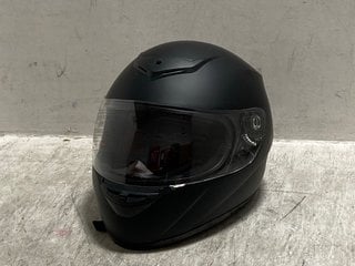 ZORAX MATT BLACK MOTORBIKE HELMET IN BLACK UK SIZE L - MODEL: 526ZOR819MBKL: LOCATION - BR19