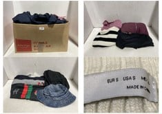 APPROX X 30 ASSORTED ADULTS CLOTHING TO INCLUDE EGO HOODIE SIZE 6 IN BURGHANDY