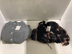 2 X ASSORTED ADULTS CLOTHES TO INCLUDE OMNES GREY CARDIGAN SIZE M