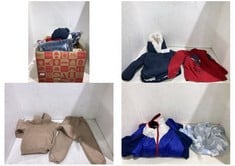 QTY OF ASSORTED CHILDRENS CLOTHING TO INCLUDE ICEPEAK COAT IN BLUE & WHITE SIZE 12