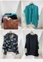 QTY OF ASSORTED WOMENS CLOTHING TO INCLUDE PER UNA LONG SLEEVE SHIRT IN BLACK SIZE UK 14