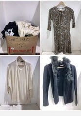 QTY OF ASSORTED ADULTS CLOTHING TO INCLUDE OASIS FUR HOOD SWEATER IN BLACK SIZE SMALL