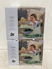 2 X MAMAS & PAPAS BABY BUG SIT UP, FEED & PLAY 3 IN 1 CHAIR - TOTAL RRP £112