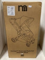 MOTHERCARE JOURNEY EDIT PRAM AND PUSHCHAIR IN MIDNIGHT BLACK - MODEL NO. UA123- RRP £150