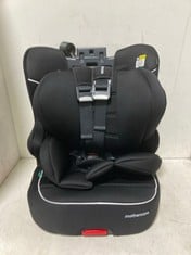 MOTHERCARE MARSA R129 HIGHBACK BOOSTER CAR SEAT IN BLACK MESH- RRP £60