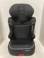 MOTHERCARE NIAS I-SIZE R129 HIGHBACK BOOSTER CAR SEAT IN BLACK MESH