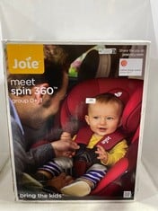 JOIE SPIN 360 0+/1 CAR SEAT IN EMBER - MODEL NO. 8438781 - RRP £150