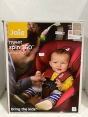 JOIE SPIN 360 0+/1 CAR SEAT IN EMBER - MODEL NO. 8438781 - RRP £150