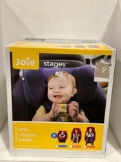 JOIE STAGES GROUP 0+/1/2 CAR SEAT IN COAL - MODEL NO. H-CL0311A - RRP £100