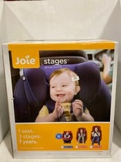 JOIE STAGES GROUP 0+/1/2 CAR SEAT IN COAL - MODEL NO. H-CL0311A - RRP £100