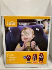 JOIE STAGES GROUP 0+/1/2 CAR SEAT IN COAL - MODEL NO. H-CL0311A - RRP £100