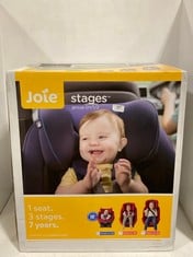 JOIE STAGES GROUP 0+/1/2 CAR SEAT IN COAL - MODEL NO. H-CL0311A - RRP £100