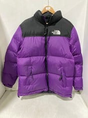 THE NORTH FACE RETRO PUFFER JACKET IN COLOUR PURPLE/BLACK- SIZE L- RRP £315