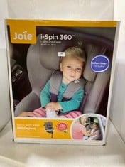 JOIE I-SPIN 360 I-SIZE CHILD CAR SEAT - SIZE 40 -105CM 19KG IN COAL - RRP £178