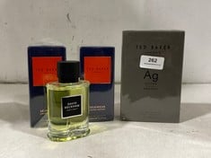 3 X TED BAKER MEN'S FRANGRANCES TO INCLUDE TED BAKER AG SILVER ARGENT 100ML