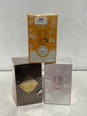 3 X ARABIC FRAGRANCES TO INCLUDE YARA LATTAFA PERFUME