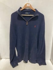 RALPH LAUREN POLO LARGE SLEEVE PULLOVER JUMPER NAVY - SIZE L