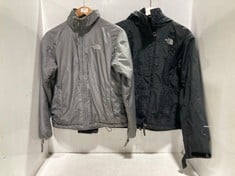 THE NORTH FACE BOMBER JACKET GREY - SIZE L TO INCLUDE THE NORTH FACE HOODED JACKET BLACK - SIZE L