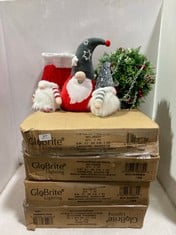 8 X ASSORTED DECORATION ITEMS TO INCLUDE GLOBRITE LIGHTING CHRISTAMS WREATH WITH REMOTE