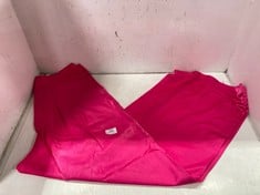 SATIN TAILORED WIDE FLOOD LENGTH TROUSERS PINK - SIZE 4 - RRP £150