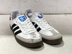 ADIDAS SAMBA TRAINERS WHITE / GREY - SIZE 6.5