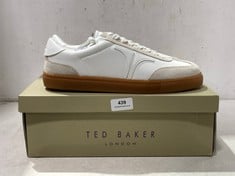 TED BAKER RETRO SUEDE LEATHER MIX SNEAKER WHITE - SIZE 10 - RRP £110