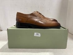 TED BAKER AMAISS FORMAL LEATHER BROGUE SHOE TAN - SIZE 10 - RRP £110