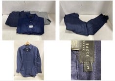 3 X ASSORTED TED BAKER ADULT CLOTHING ITEMS TO INCLUDE DORAH LONGLINE LINEN SHIRT NAVY - SIZE 8 - TOTAL RRP £280