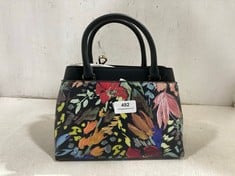 TED BAKER BEATIC PAINTED MEADOW MINI TOP HANDLE BAG BLACK MOTIF - RRP £110