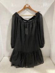 TED BAKER MYLAA ORGANZA OFF THE SHOULDER COVER UP BLACK - SIZE S - RRP £95