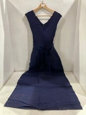 TED BAKER TABBIAA KNIT BARDOT WIDE LEG JUMPSUIT NAVY - SIZE 2 - RRP £195