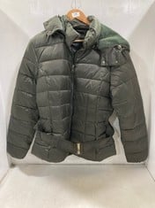 TED BAKER ABBIIEE SHORT PADDED JACKET DARK GREEN - SIZE 5 - RRP £195