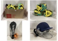 10 X ASSORTED SPORT ITEMS TO INCLUDE SS CRICKET HELMET GUTSY LARGE